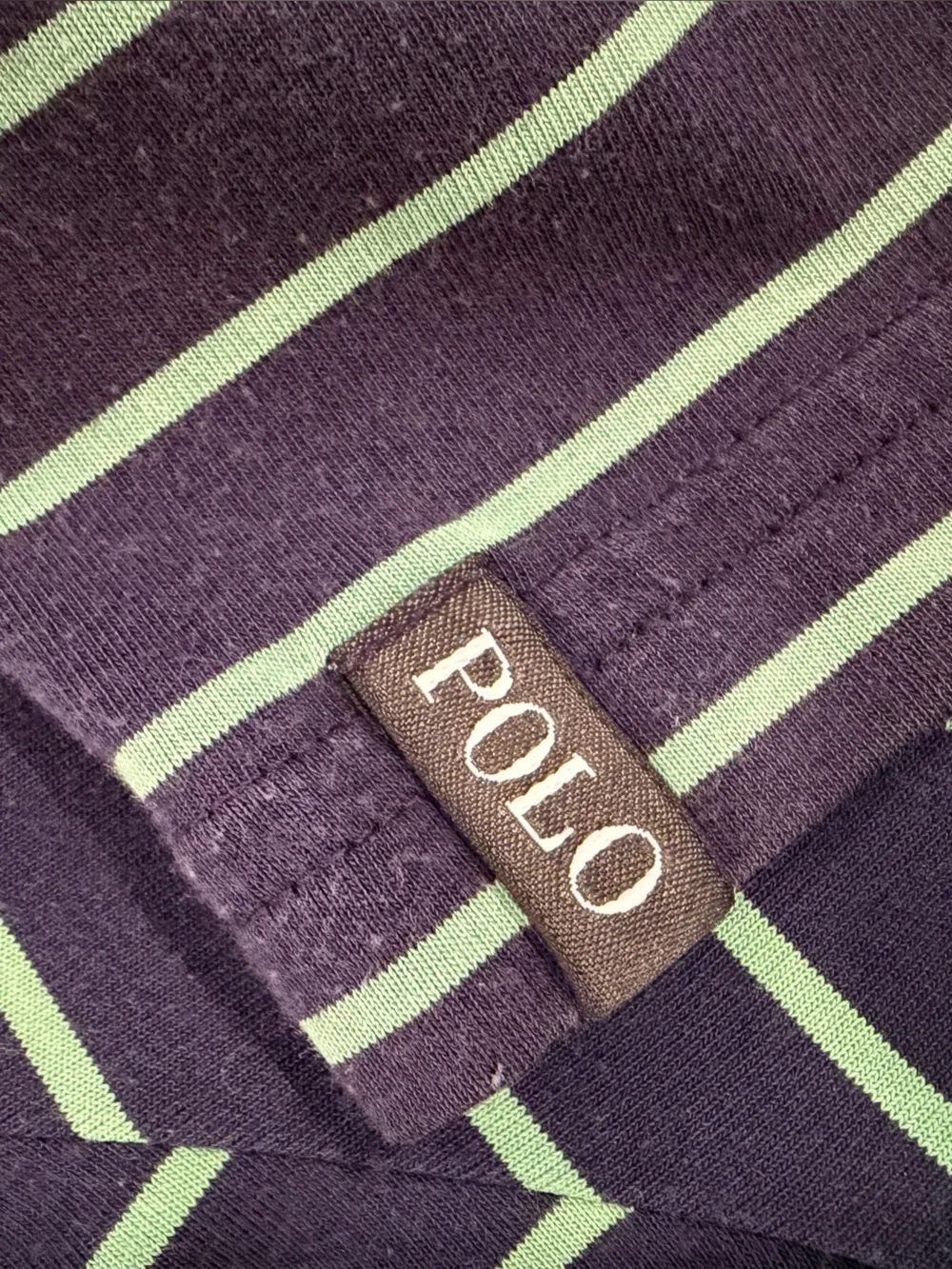 Polo Golf Ralph Lauren Navy & Green Striped Performance Polo Shirt Men’s XL